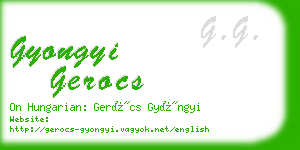 gyongyi gerocs business card